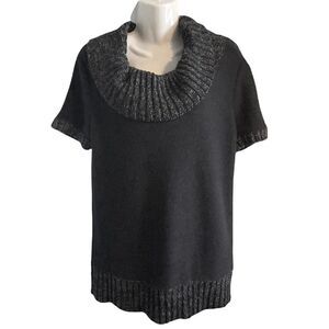 AGB cowl neck short sleeve sweater size L